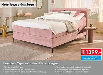 Aanbiedingen Hotel boxspring saga - Huismerk - Woon Square - Geldig van 08/05/2023 tot 13/05/2023 bij Woon Square