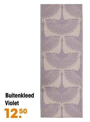 Aanbiedingen Buitenkleed violet - Huismerk - Kwantum - Geldig van 15/05/2023 tot 21/05/2023 bij Kwantum