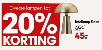 Aanbiedingen Tafellamp dana - Huismerk - Kwantum - Geldig van 15/05/2023 tot 21/05/2023 bij Kwantum