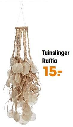 Aanbiedingen Tuinslinger raffia - Huismerk - Kwantum - Geldig van 15/05/2023 tot 21/05/2023 bij Kwantum