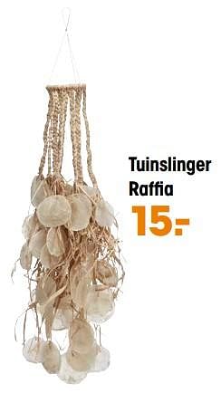 Aanbiedingen Tuinslinger raffia - Huismerk - Kwantum - Geldig van 22/05/2023 tot 31/05/2023 bij Kwantum
