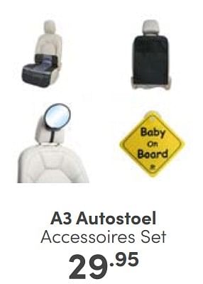 Aanbiedingen A3 autostoel accessoires set - A3 Baby &amp; Kids - Geldig van 14/05/2023 tot 20/05/2023 bij Baby & Tiener Megastore