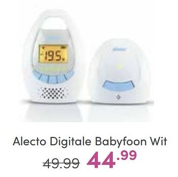 Aanbiedingen Alecto digitale babyfoon wit - Alecto - Geldig van 14/05/2023 tot 20/05/2023 bij Baby & Tiener Megastore