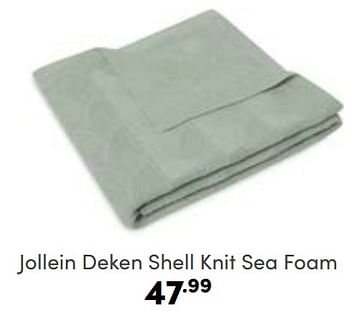 Aanbiedingen Jollein deken shell knit sea foam - Jollein - Geldig van 14/05/2023 tot 20/05/2023 bij Baby & Tiener Megastore