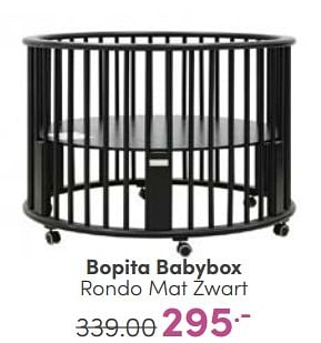Aanbiedingen Bopita babybox rondo mat zwart - Bopita - Geldig van 14/05/2023 tot 20/05/2023 bij Baby & Tiener Megastore