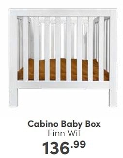 Aanbiedingen Cabino baby box finn wit - Cabino - Geldig van 14/05/2023 tot 20/05/2023 bij Baby & Tiener Megastore