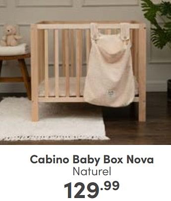 Aanbiedingen Cabino baby box nova naturel - Cabino - Geldig van 14/05/2023 tot 20/05/2023 bij Baby & Tiener Megastore