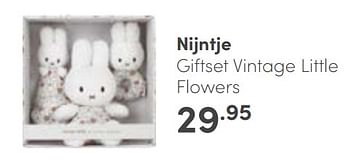 Aanbiedingen Nijntje giftset vintage little flowers - Nijntje - Geldig van 14/05/2023 tot 20/05/2023 bij Baby & Tiener Megastore