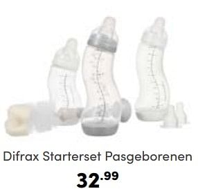 Aanbiedingen Difrax starterset pasgeborenen - Difrax - Geldig van 14/05/2023 tot 20/05/2023 bij Baby & Tiener Megastore