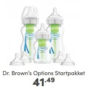 Aanbiedingen Dr. brown’s options startpakket - DrBrown's - Geldig van 14/05/2023 tot 20/05/2023 bij Baby & Tiener Megastore