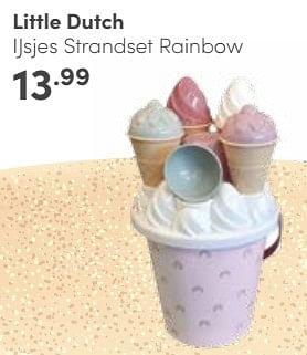Aanbiedingen Little dutch ijsjes strandset rainbow - Little Dutch - Geldig van 14/05/2023 tot 20/05/2023 bij Baby & Tiener Megastore