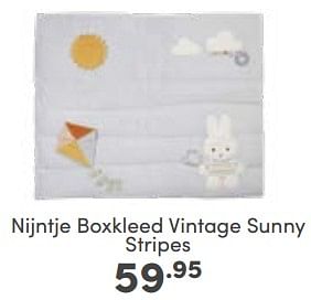 Aanbiedingen Nijntje boxkleed vintage sunny stripes - Nijntje - Geldig van 14/05/2023 tot 20/05/2023 bij Baby & Tiener Megastore
