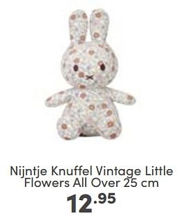 Aanbiedingen Nijntje knuffel vintage little flowers all over - Nijntje - Geldig van 14/05/2023 tot 20/05/2023 bij Baby & Tiener Megastore