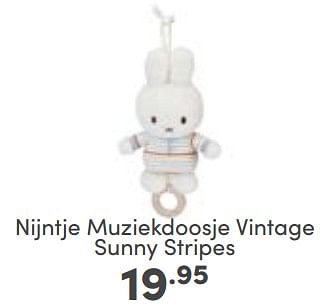 Aanbiedingen Nijntje muziekdoosje vintage sunny stripes - Nijntje - Geldig van 14/05/2023 tot 20/05/2023 bij Baby & Tiener Megastore