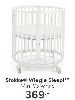 Aanbiedingen Stokke wiegje sleepi mini v3 white - Stokke - Geldig van 14/05/2023 tot 20/05/2023 bij Baby & Tiener Megastore