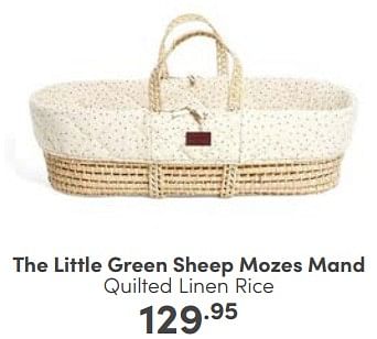 Aanbiedingen The little green sheep mozes mand quilted linen rice - The Little Green Sheep - Geldig van 14/05/2023 tot 20/05/2023 bij Baby & Tiener Megastore