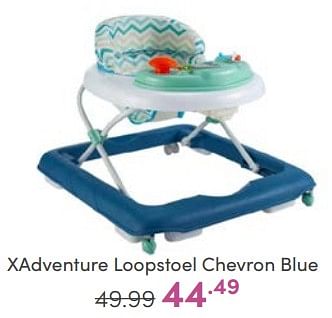 Aanbiedingen Xadventure loopstoel chevron blue - Xadventure - Geldig van 14/05/2023 tot 20/05/2023 bij Baby & Tiener Megastore