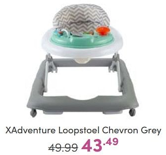 Aanbiedingen Xadventure loopstoel chevron grey - Xadventure - Geldig van 14/05/2023 tot 20/05/2023 bij Baby & Tiener Megastore