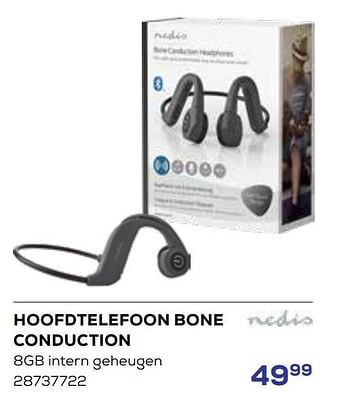 Aanbiedingen Hoofdtelefoon bone conduction - Nedis - Geldig van 19/05/2023 tot 16/06/2023 bij Supra Bazar
