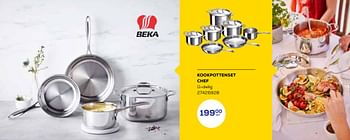 Aanbiedingen Kookpottenset chef - Beka - Geldig van 19/05/2023 tot 16/06/2023 bij Supra Bazar