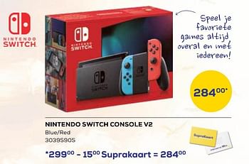 Aanbiedingen Nintendo switch console v2 - Nintendo - Geldig van 19/05/2023 tot 16/06/2023 bij Supra Bazar