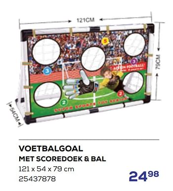 Aanbiedingen Voetbalgoal met scoredoek + bal - Huismerk - Supra Bazar - Geldig van 19/05/2023 tot 16/06/2023 bij Supra Bazar