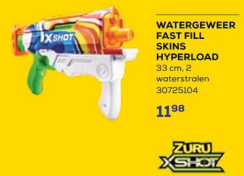 Aanbiedingen Watergeweer fast fill skins hyperload - Zuru - Geldig van 19/05/2023 tot 16/06/2023 bij Supra Bazar