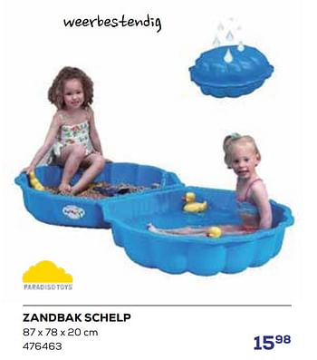 Aanbiedingen Zandbak schelp - Paradiso Toys - Geldig van 19/05/2023 tot 16/06/2023 bij Supra Bazar