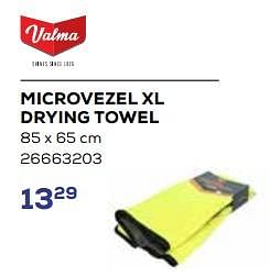 Aanbiedingen Microvezel xl drying towel - Valma - Geldig van 19/05/2023 tot 16/06/2023 bij Supra Bazar
