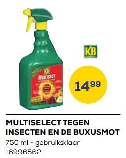 Aanbiedingen Multiselect tegen insecten en de buxusmot - KB - Geldig van 19/05/2023 tot 16/06/2023 bij Supra Bazar