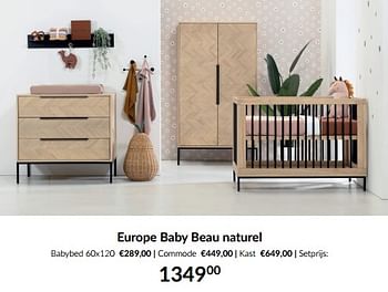 Aanbiedingen Europe baby beau naturel - Europe baby - Geldig van 13/05/2023 tot 12/06/2023 bij Babypark