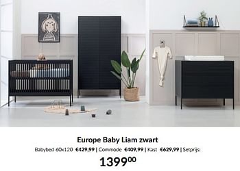 Aanbiedingen Europe baby liam zwart - Europe baby - Geldig van 13/05/2023 tot 12/06/2023 bij Babypark