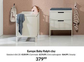 Aanbiedingen Europe baby ralph clay - Europe baby - Geldig van 13/05/2023 tot 12/06/2023 bij Babypark