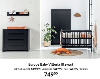 Aanbiedingen Europe baby vittoria iii zwart - Europe baby - Geldig van 13/05/2023 tot 12/06/2023 bij Babypark