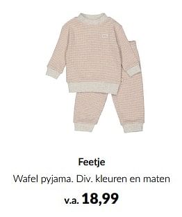 Aanbiedingen Feetje wafel pyjama - Feetje - Geldig van 13/05/2023 tot 12/06/2023 bij Babypark