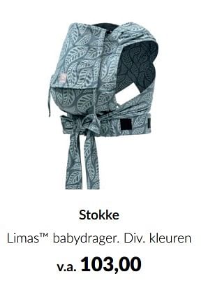 Aanbiedingen Stokke limas babydrager - Stokke - Geldig van 13/05/2023 tot 12/06/2023 bij Babypark