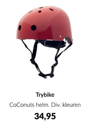Aanbiedingen Trybike coconuts helm - Trybike - Geldig van 13/05/2023 tot 12/06/2023 bij Babypark