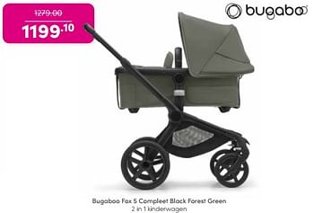 Aanbiedingen Bugaboo fox 5 compleet black forest green 2 in 1 kinderwagen - Bugaboo - Geldig van 21/05/2023 tot 31/05/2023 bij Baby & Tiener Megastore