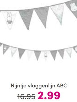 Aanbiedingen Nijntje vlaggenlijn abc - Nijntje - Geldig van 21/05/2023 tot 31/05/2023 bij Baby & Tiener Megastore