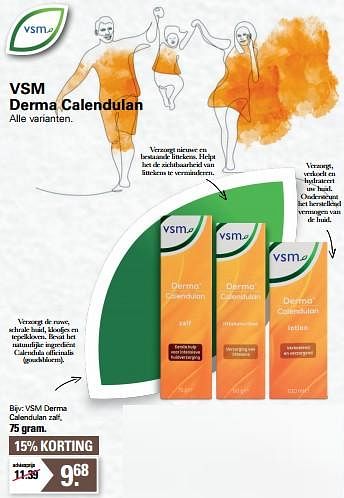 Aanbiedingen Vsm derma calendulan zalf - VSM - Geldig van 17/05/2023 tot 03/06/2023 bij De Online Drogist