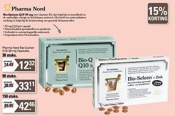 Aanbiedingen Pharma nord bio-quinon q10 30 mg capsules - Pharma Nord - Geldig van 17/05/2023 tot 03/06/2023 bij De Online Drogist