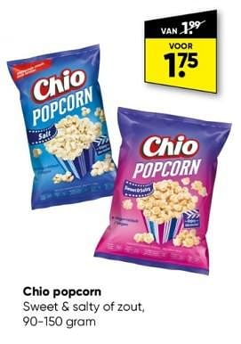 Aanbiedingen Chio popcorn - Chio - Geldig van 22/05/2023 tot 04/06/2023 bij Big Bazar