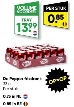Aanbiedingen Dr. pepper frisdrank - Dr. Pepper - Geldig van 22/05/2023 tot 04/06/2023 bij Big Bazar