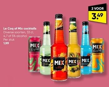 Aanbiedingen Le coq of mix cocktails - Huismerk - Big Bazar - Geldig van 22/05/2023 tot 04/06/2023 bij Big Bazar