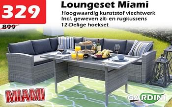 Aanbiedingen Loungeset miami - Gardini - Geldig van 29/05/2023 tot 30/06/2023 bij Itek