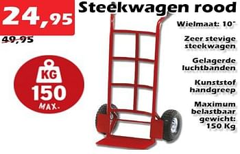 Aanbiedingen Steékwagen rood - Huismerk - Itek - Geldig van 29/05/2023 tot 30/06/2023 bij Itek