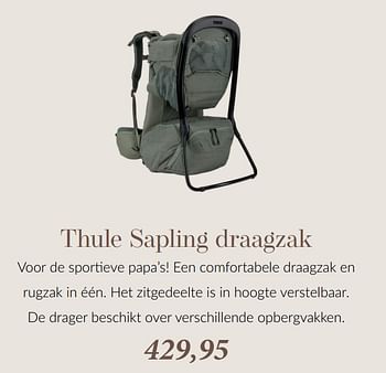 Aanbiedingen Thule sapling draagzak - Thule - Geldig van 31/05/2023 tot 19/06/2023 bij Babypark
