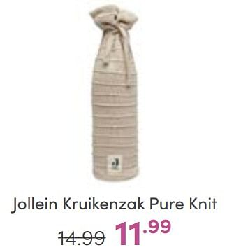 Aanbiedingen Jollein kruikenzak pure knit - Jollein - Geldig van 04/06/2023 tot 10/06/2023 bij Baby & Tiener Megastore