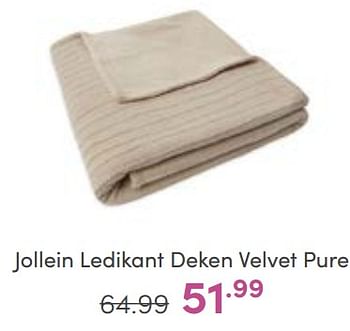 Aanbiedingen Jollein ledikant deken velvet pure - Jollein - Geldig van 04/06/2023 tot 10/06/2023 bij Baby & Tiener Megastore