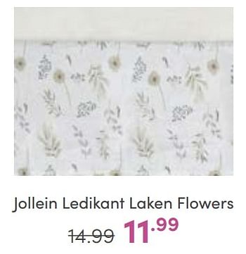 Aanbiedingen Jollein ledikant laken flowers - Jollein - Geldig van 04/06/2023 tot 10/06/2023 bij Baby & Tiener Megastore